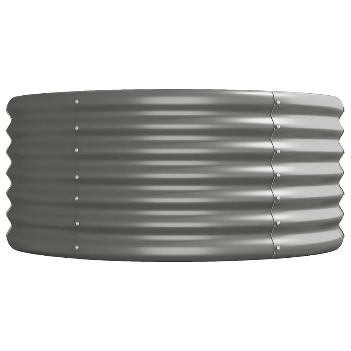 vidaXL Ζαρντινιέρα Γκρι 368x80x36 εκ. Ατσάλι με Ηλεκτρ. Βαφή Πούδρας