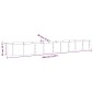 vidaXL Ζαρντινιέρα Καφέ 368x80x36 εκ. Ατσάλι με Ηλεκτρ. Βαφή Πούδρας