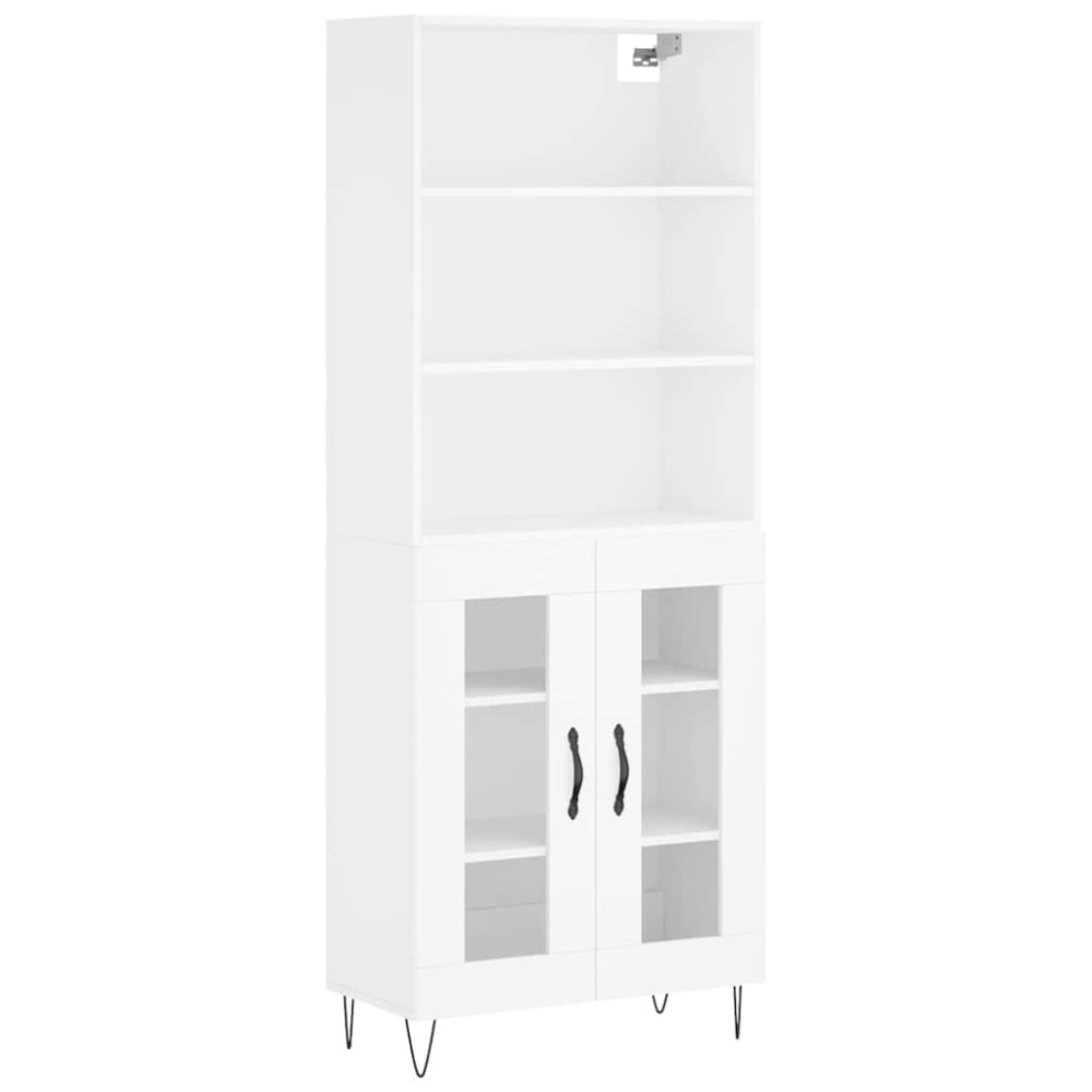 vidaXL Ντουλάπι Λευκό 69,5x34x180 εκ. από Επεξεργασμένο Ξύλο