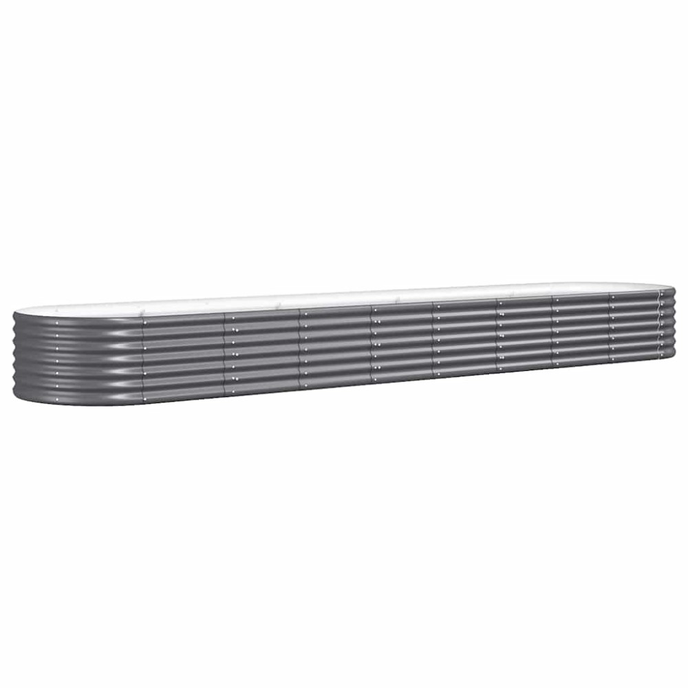 vidaXL Ζαρντινιέρα Ανθρακί 368x80x36 εκ Γαλβανισμένος χάλυβας