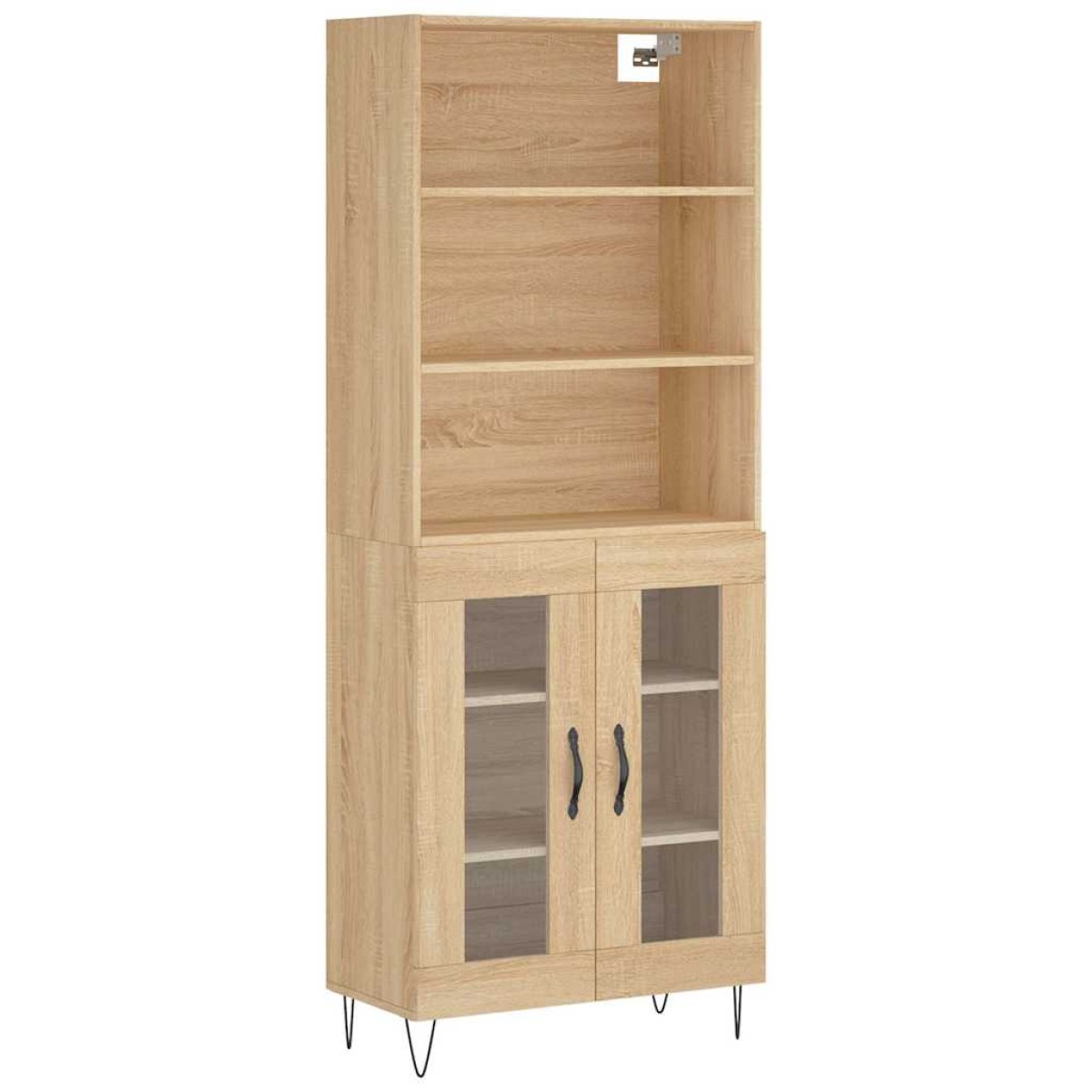 vidaXL Ντουλάπι Sonoma δρυς 69,5 x 34 x 180 εκ. από Επεξεργασμένο Ξύλο