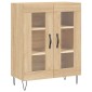 vidaXL Ντουλάπι Sonoma δρυς 69,5 x 34 x 180 εκ. από Επεξεργασμένο Ξύλο