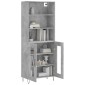 vidaXL Ντουλάπι Γκρι Σκυροδέματος 69,5x34x180 εκ. Επεξεργασμένο Ξύλο