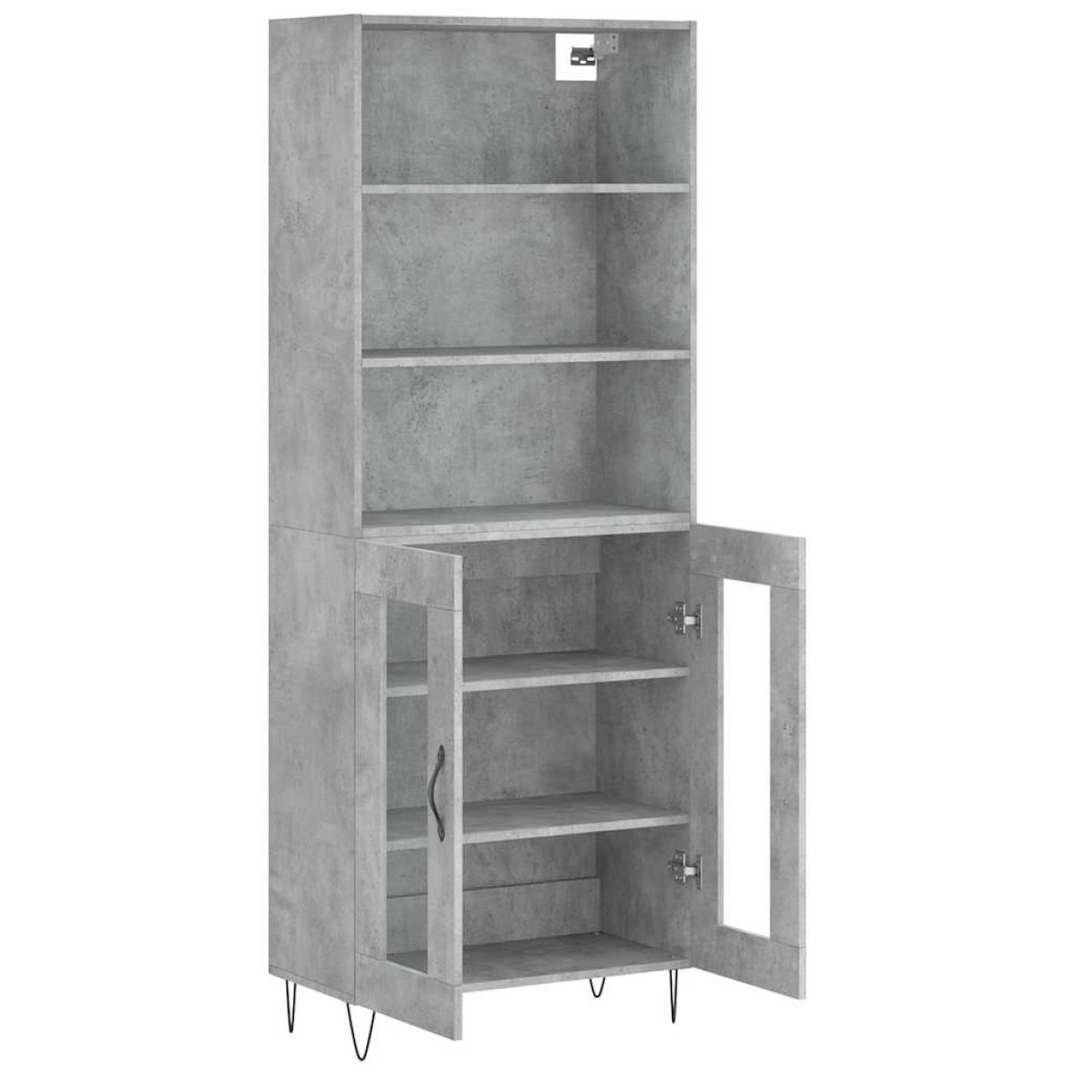 vidaXL Ντουλάπι Γκρι Σκυροδέματος 69,5x34x180 εκ. Επεξεργασμένο Ξύλο