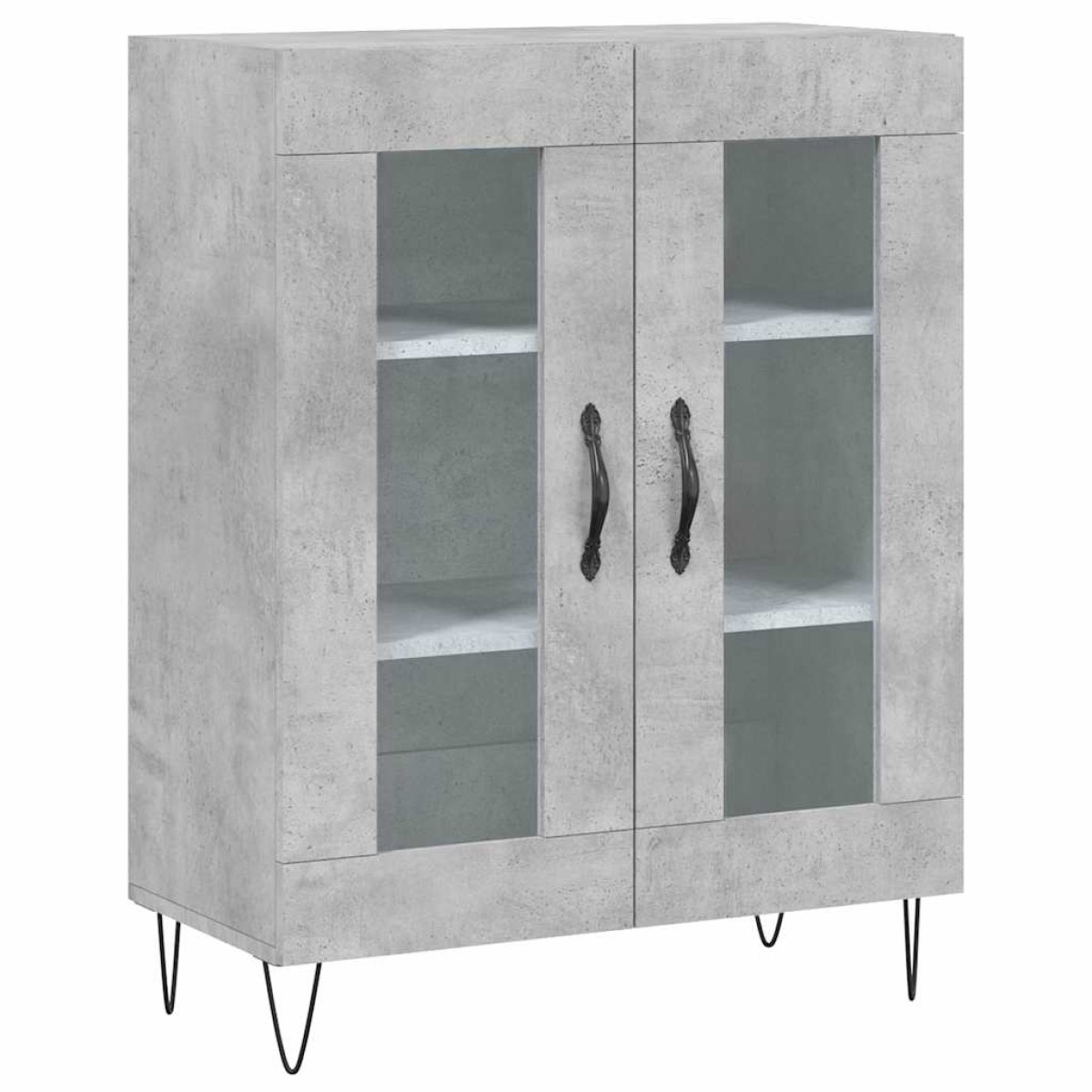 vidaXL Ντουλάπι Γκρι Σκυροδέματος 69,5x34x180 εκ. Επεξεργασμένο Ξύλο