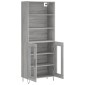 vidaXL Ντουλάπι Γκρι Sonoma 69,5 x 34 x 180 εκ. Επεξεργασμένο Ξύλο