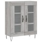 vidaXL Ντουλάπι Γκρι Sonoma 69,5 x 34 x 180 εκ. Επεξεργασμένο Ξύλο