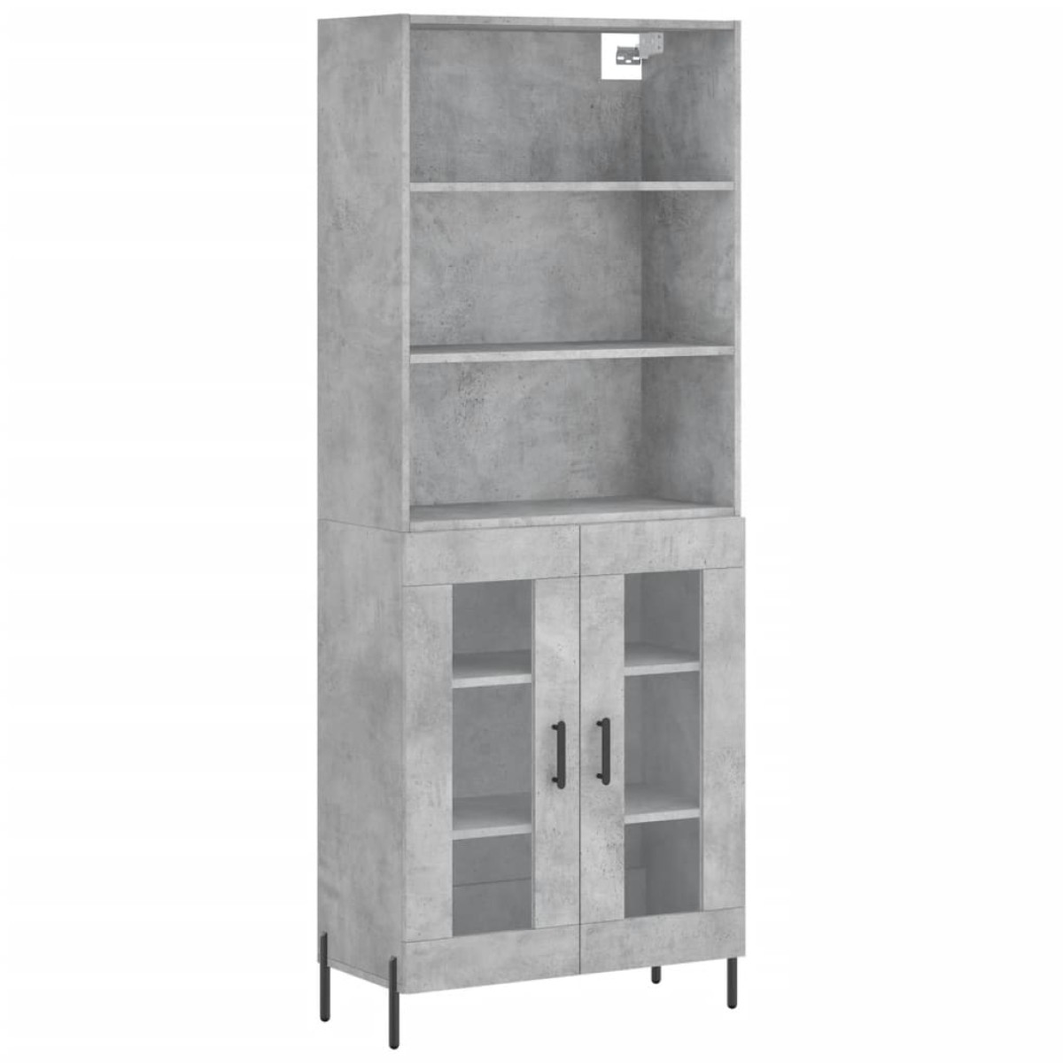 vidaXL Ντουλάπι Γκρι Σκυροδέματος 69,5x34x180 εκ. Επεξεργασμένο Ξύλο