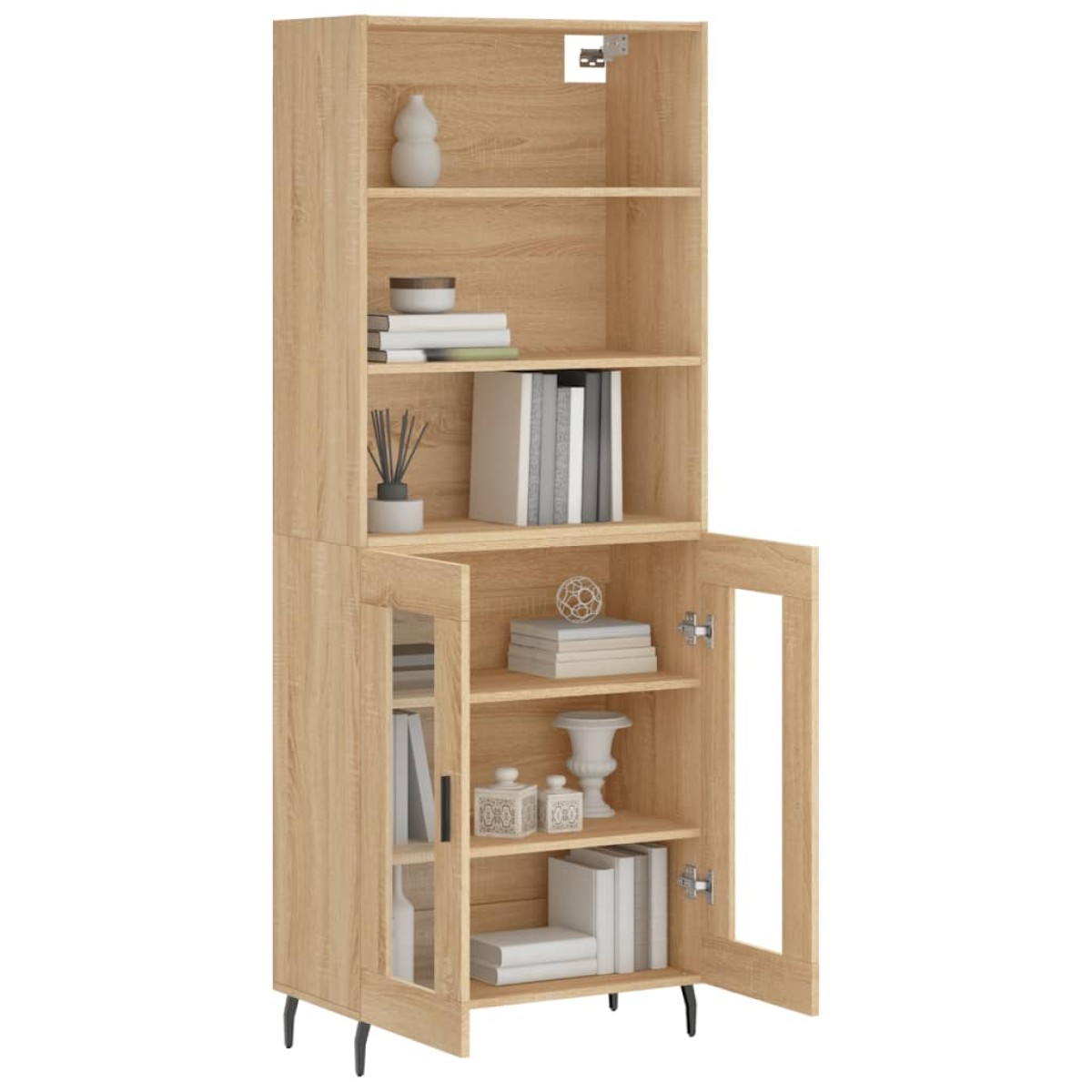 vidaXL Ντουλάπι Sonoma δρυς 69,5 x 34 x 180 εκ. από Επεξεργασμένο Ξύλο