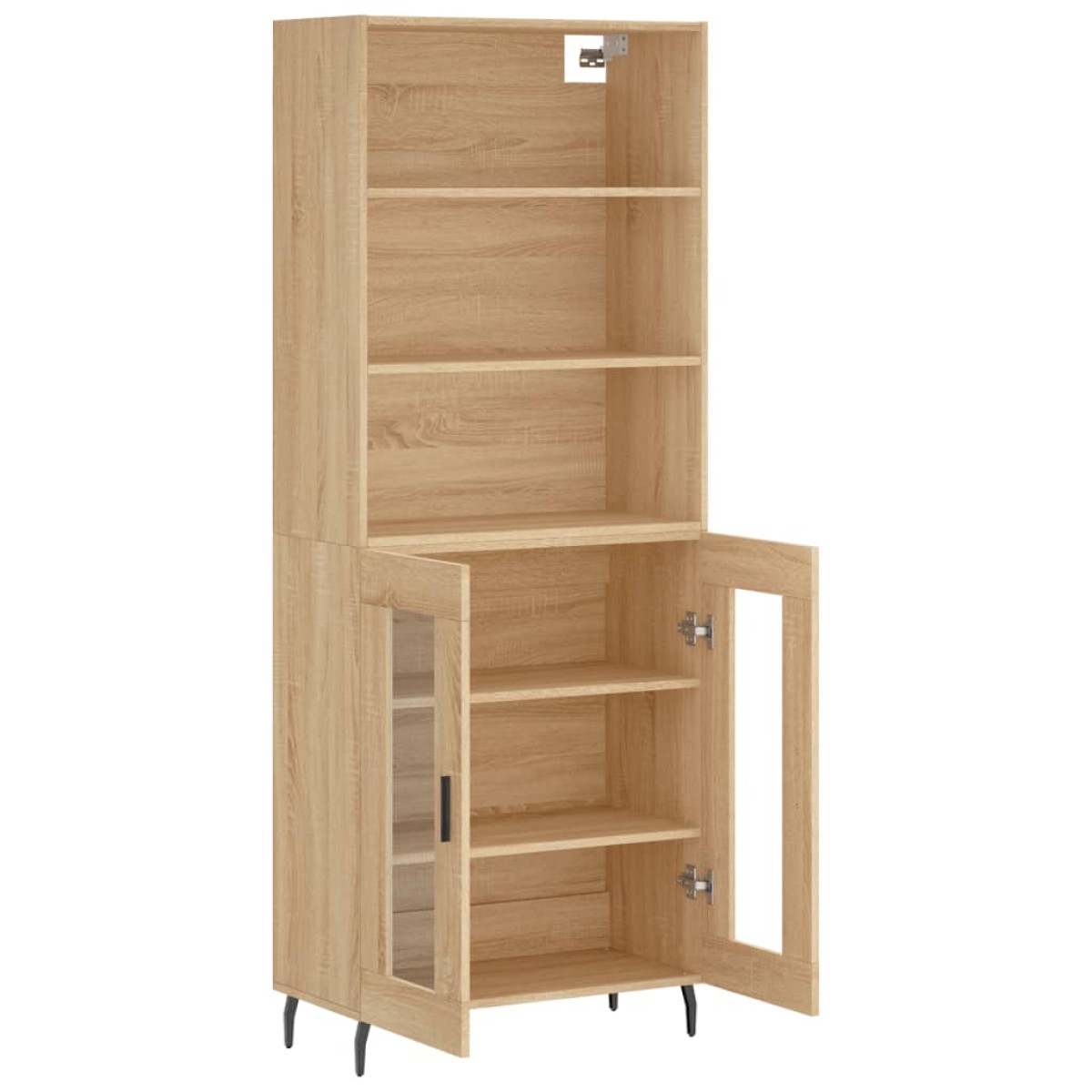 vidaXL Ντουλάπι Sonoma δρυς 69,5 x 34 x 180 εκ. από Επεξεργασμένο Ξύλο