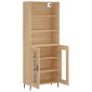 vidaXL Ντουλάπι Sonoma δρυς 69,5 x 34 x 180 εκ. από Επεξεργασμένο Ξύλο