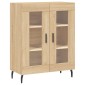 vidaXL Ντουλάπι Sonoma δρυς 69,5 x 34 x 180 εκ. από Επεξεργασμένο Ξύλο