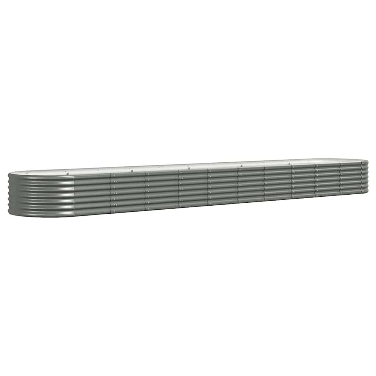vidaXL Ζαρντινιέρα Γκρι 440x80x36 εκ. Ατσάλι με Ηλεκτρ. Βαφή Πούδρας
