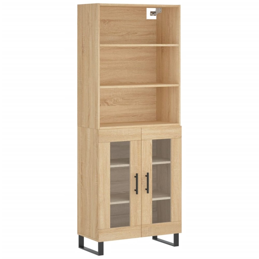 vidaXL Ντουλάπι Sonoma δρυς 69,5 x 34 x 180 εκ. από Επεξεργασμένο Ξύλο