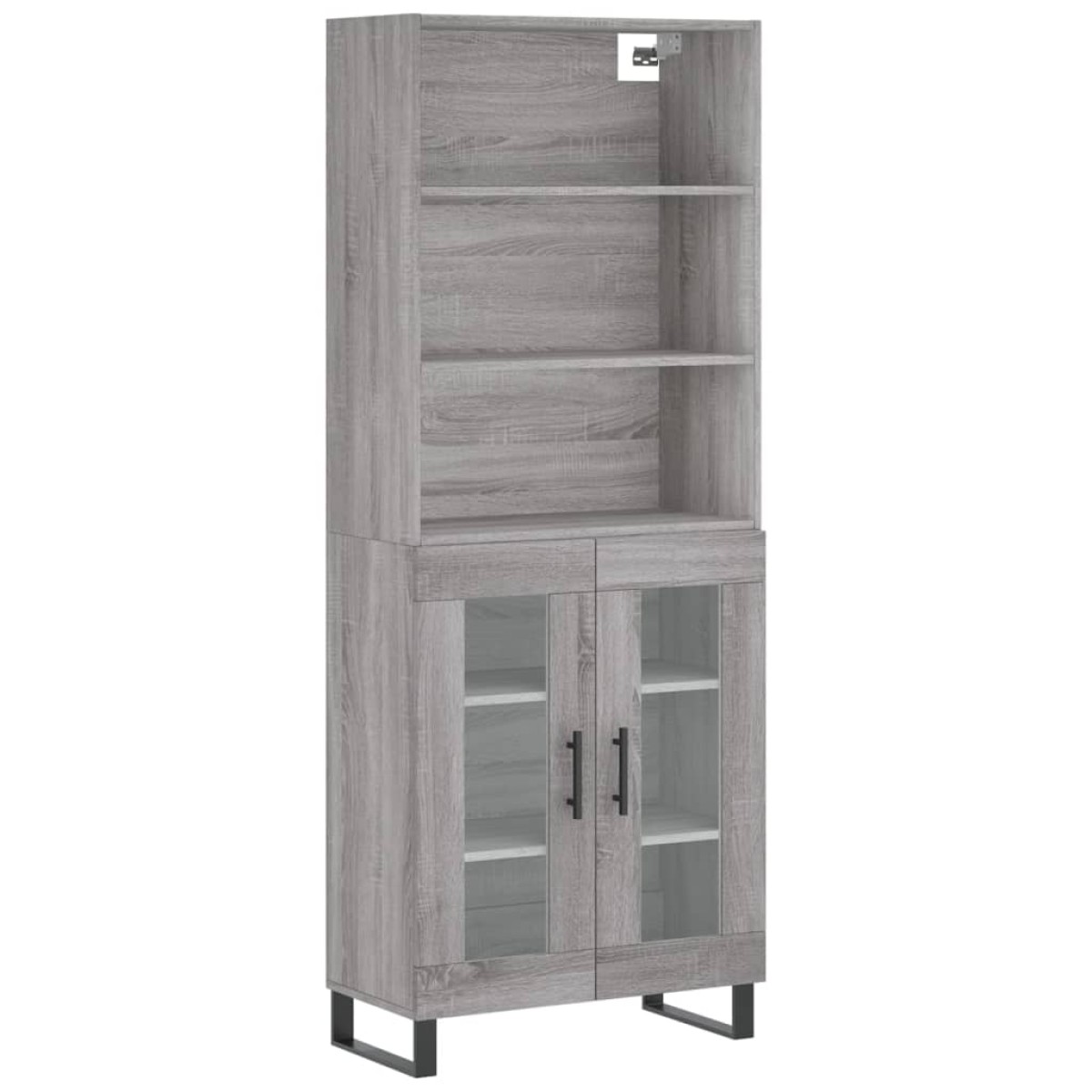 vidaXL Ντουλάπι Γκρι Sonoma 69,5 x 34 x 180 εκ. Επεξεργασμένο Ξύλο