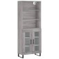 vidaXL Ντουλάπι Γκρι Sonoma 69,5 x 34 x 180 εκ. Επεξεργασμένο Ξύλο