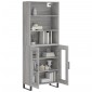vidaXL Ντουλάπι Γκρι Sonoma 69,5 x 34 x 180 εκ. Επεξεργασμένο Ξύλο