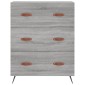 vidaXL Ντουλάπι Γκρι Sonoma 69,5 x 34 x 180 εκ. Επεξεργασμένο Ξύλο