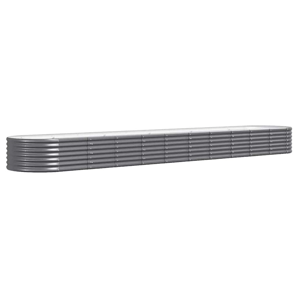 vidaXL Ζαρντινιέρα Ανθρακί 440x80x36 εκ Γαλβανισμένος χάλυβας