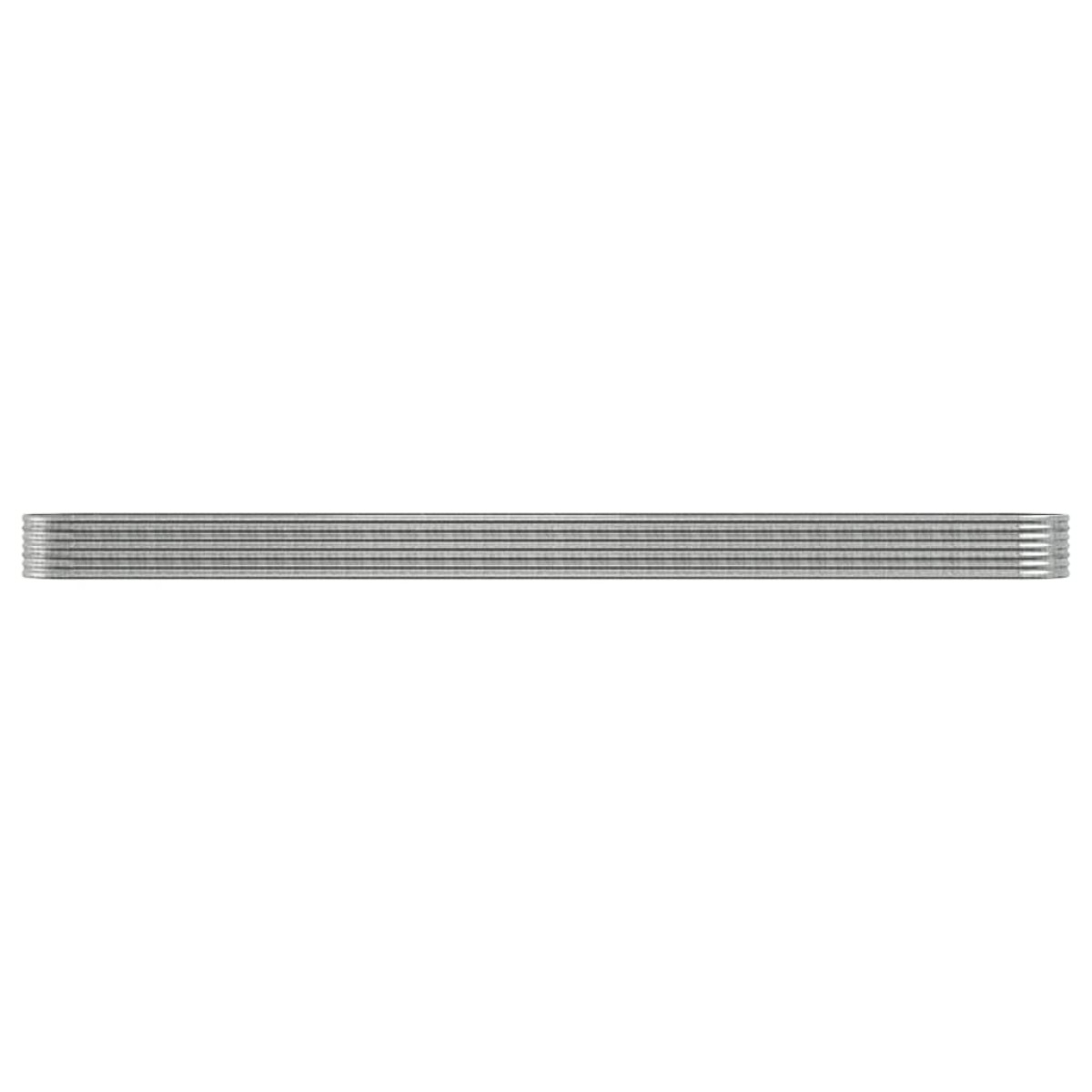 vidaXL Ζαρντινιέρα Ασημί 440x80x36 εκ. Ατσάλι με Ηλεκτρ. Βαφή Πούδρας