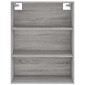 vidaXL Ντουλάπι Γκρι Sonoma 69,5 x 34 x 180 εκ. Επεξεργασμένο Ξύλο