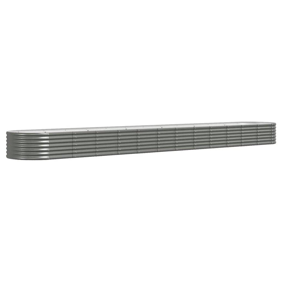 vidaXL Ζαρντινιέρα Γκρι 512x80x36 εκ. Ατσάλι με Ηλεκτρ. Βαφή Πούδρας