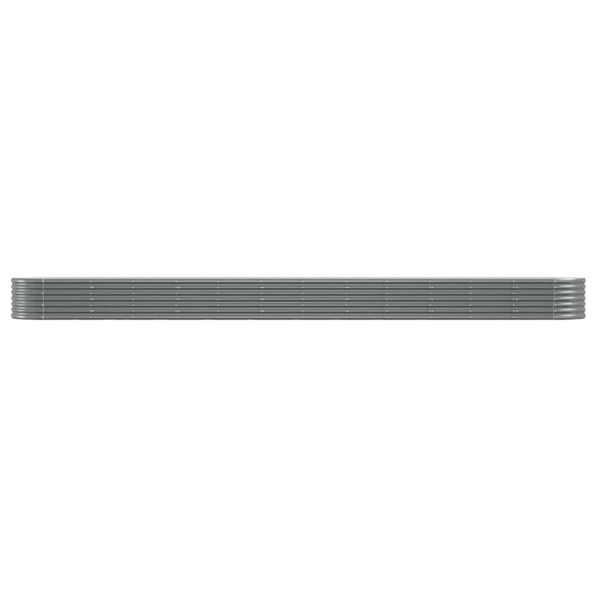 vidaXL Ζαρντινιέρα Γκρι 512x80x36 εκ. Ατσάλι με Ηλεκτρ. Βαφή Πούδρας