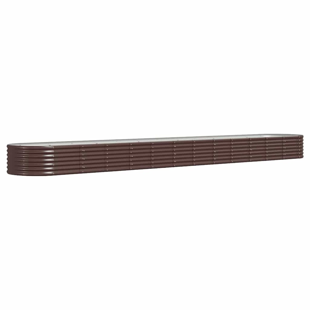 vidaXL Ζαρντινιέρα Καφέ 512x80x36 εκ. Γαλβανισμένος χάλυβας