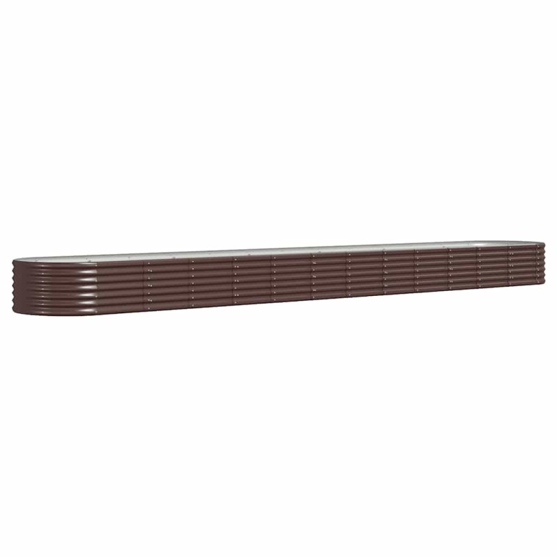 vidaXL Ζαρντινιέρα Καφέ 512x80x36 εκ. Γαλβανισμένος χάλυβας