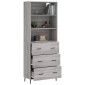 vidaXL Ντουλάπι Γκρι Sonoma 69,5 x 34 x 180 εκ. Επεξεργασμένο Ξύλο