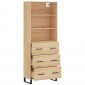 vidaXL Ντουλάπι Sonoma δρυς 69,5 x 34 x 180 εκ. από Επεξεργασμένο Ξύλο