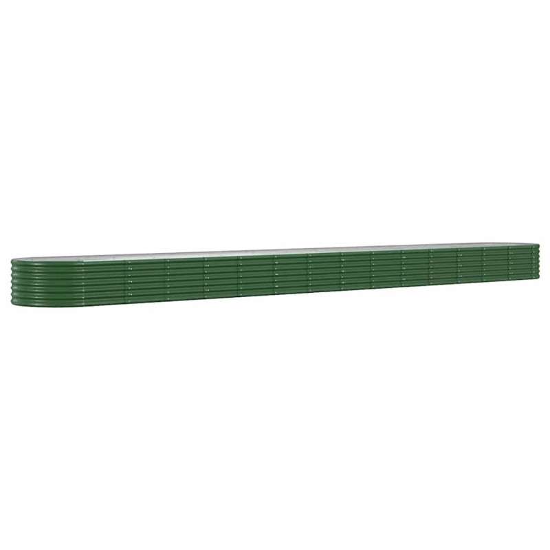 vidaXL Ζαρντινιέρα Πράσινη 620x80x36 εκ Γαλβανισμένος χάλυβας