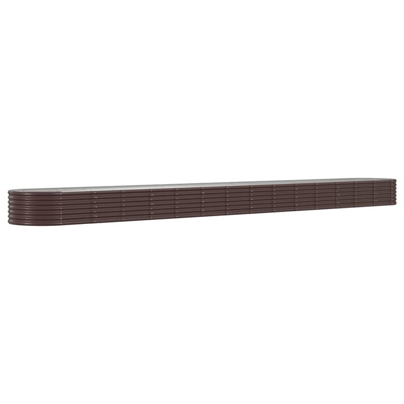 vidaXL Ζαρντινιέρα Καφέ 620x80x36 εκ. Γαλβανισμένος χάλυβας