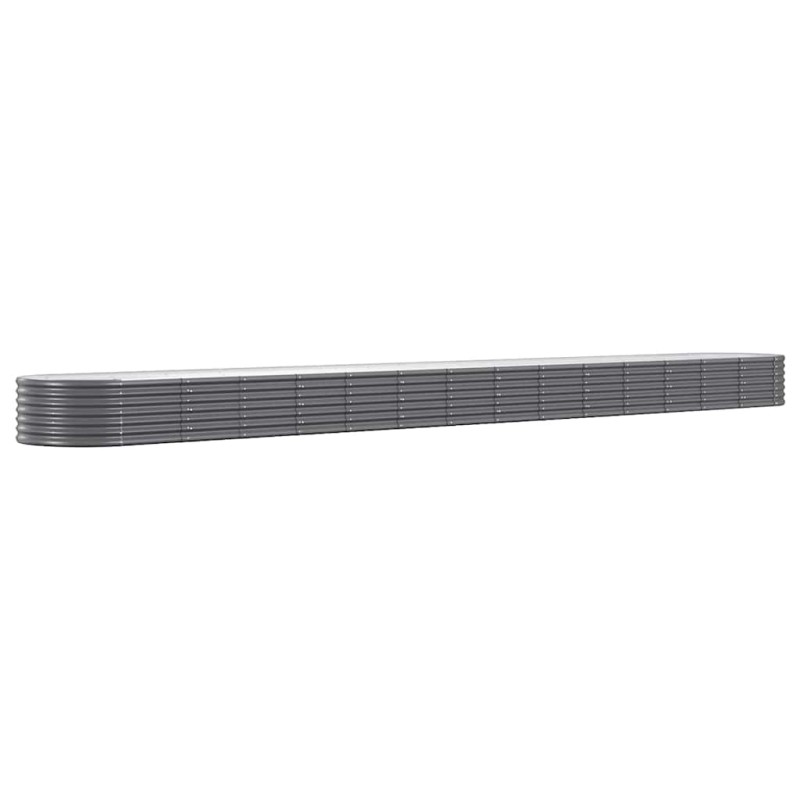 vidaXL Ζαρντινιέρα Ανθρακί 620x80x36 εκ Γαλβανισμένος χάλυβας