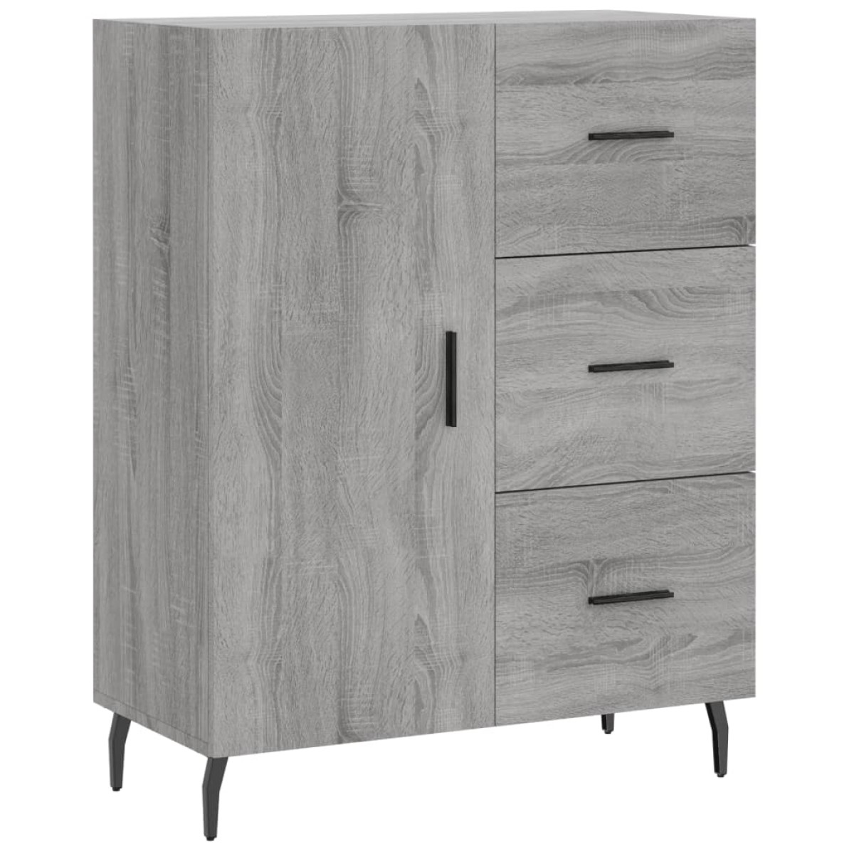 vidaXL Ντουλάπι Γκρι Sonoma 69,5 x 34 x 180 εκ. Επεξεργασμένο Ξύλο