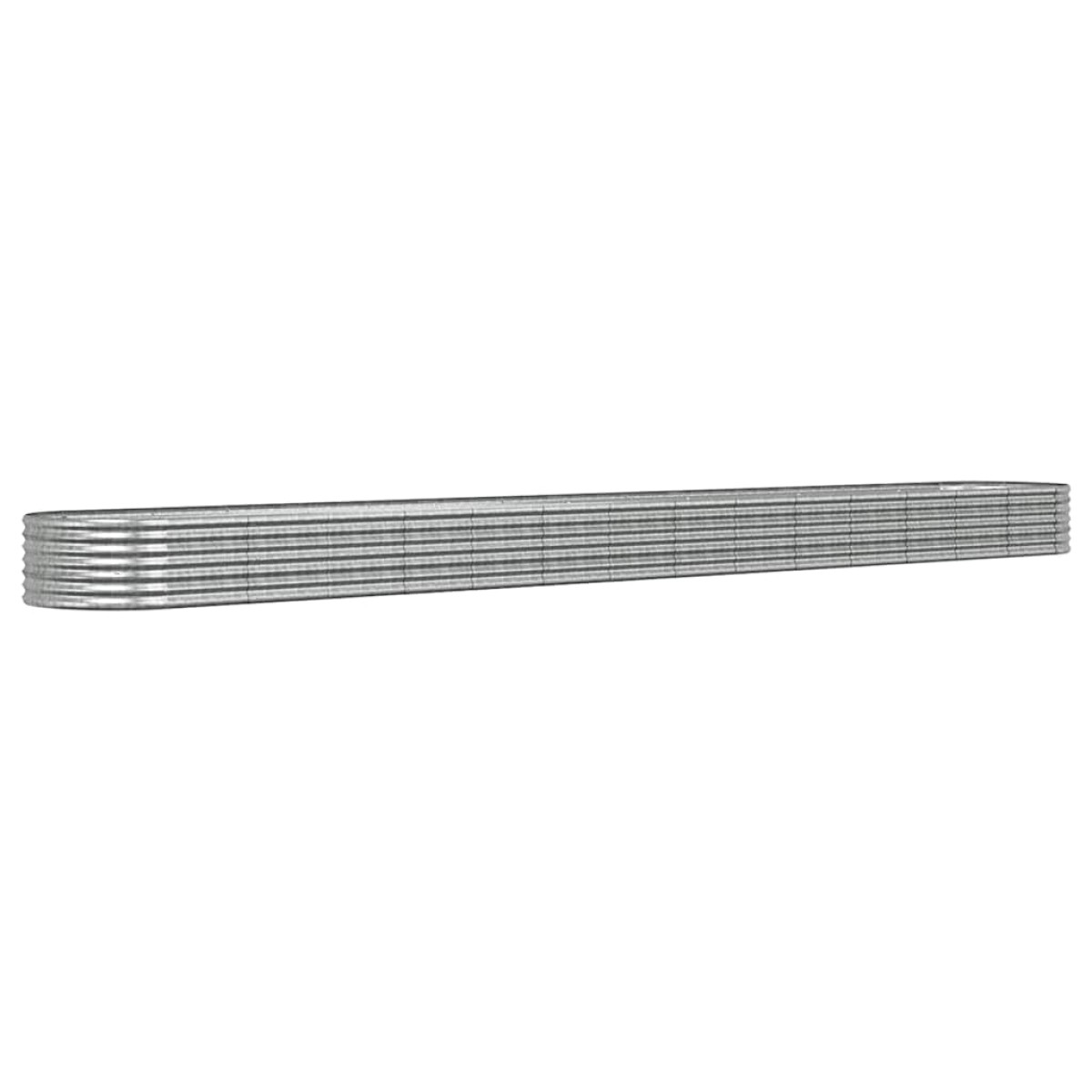 vidaXL Ζαρντινιέρα Ασημί 620x80x36 εκ. Ατσάλι με Ηλεκτρ. Βαφή Πούδρας