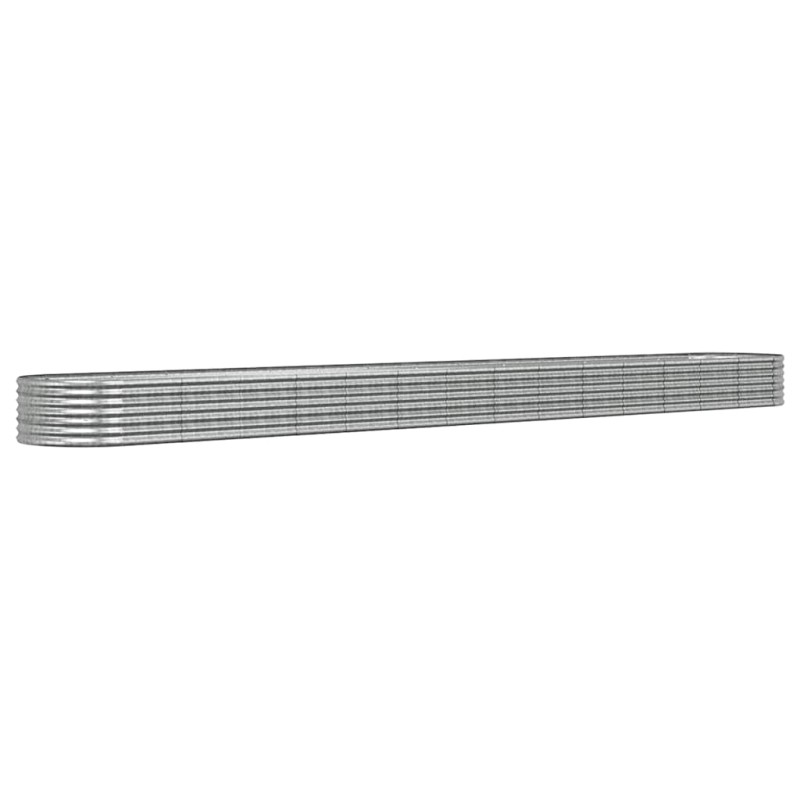 vidaXL Ζαρντινιέρα Ασημί 620x80x36 εκ. Γαλβανισμένος χάλυβας