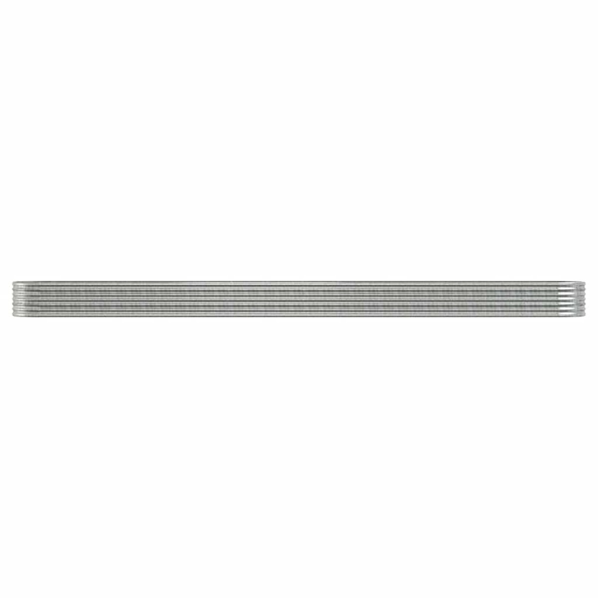 vidaXL Ζαρντινιέρα Ασημί 620x80x36 εκ. Ατσάλι με Ηλεκτρ. Βαφή Πούδρας