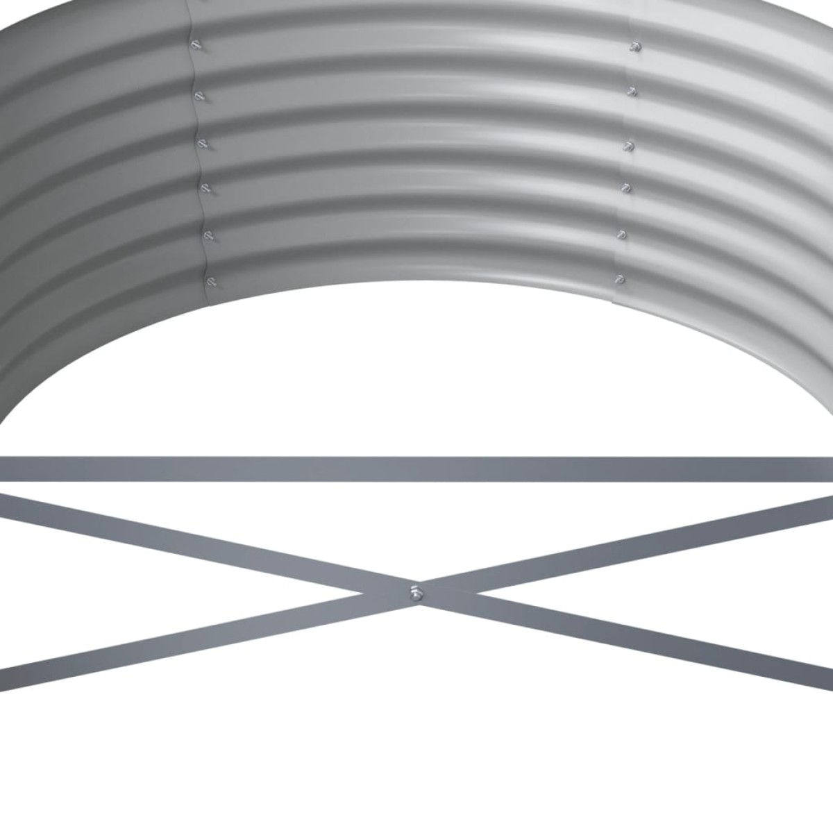 vidaXL Ζαρντινιέρα Ασημί 620x80x36 εκ. Ατσάλι με Ηλεκτρ. Βαφή Πούδρας