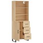 vidaXL Ντουλάπι Sonoma δρυς 69,5 x 34 x 180 εκ. από Επεξεργασμένο Ξύλο