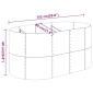 vidaXL Ζαρντινιέρα Πράσινη 152x80x68 εκ Ατσάλι με Ηλεκτρ. Βαφή Πούδρας