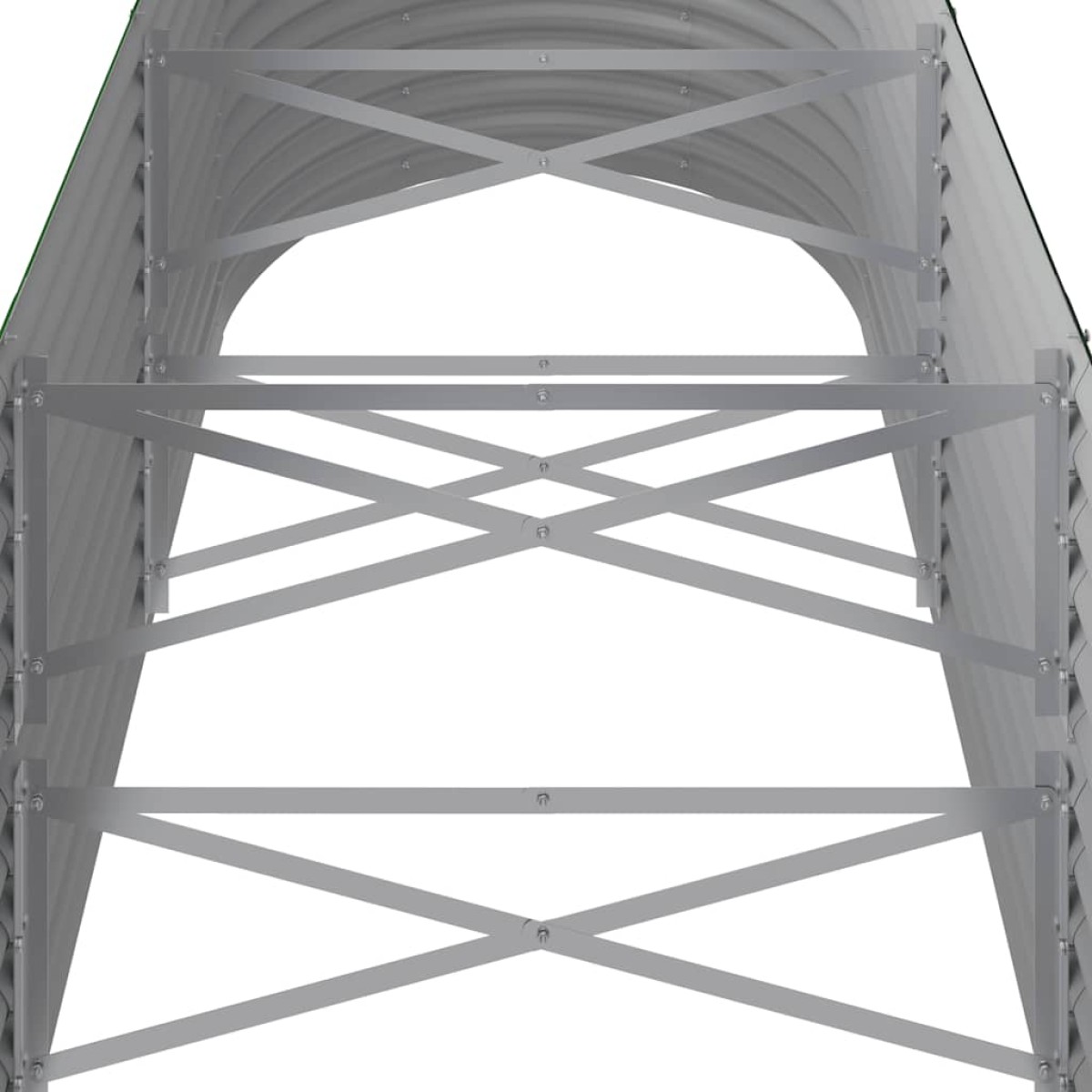 vidaXL Ζαρντινιέρα Πράσινη 224x80x68 εκ Ατσάλι με Ηλεκτρ. Βαφή Πούδρας