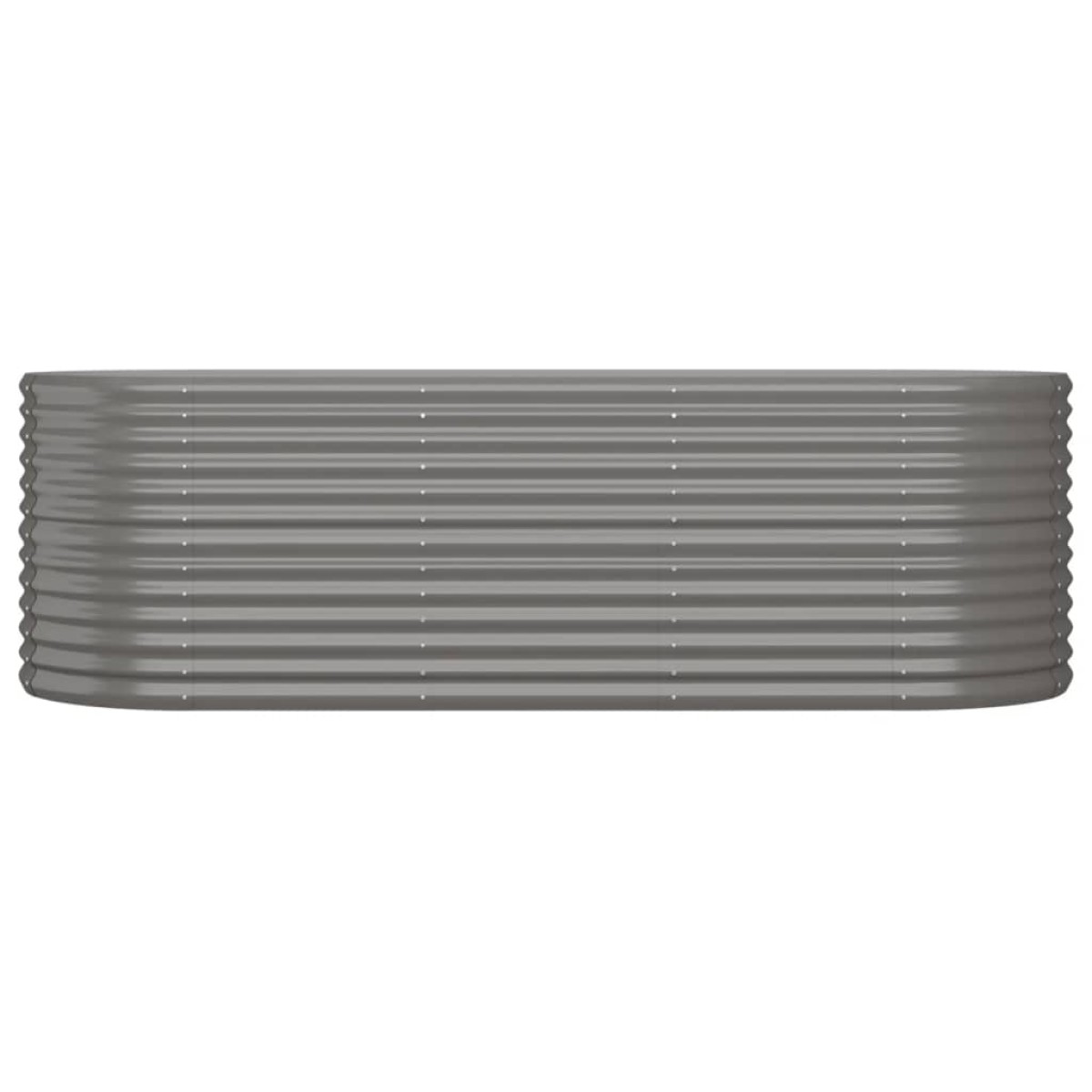 vidaXL Ζαρντινιέρα Γκρι 224x80x68 εκ. Ατσάλι με Ηλεκτρ. Βαφή Πούδρας