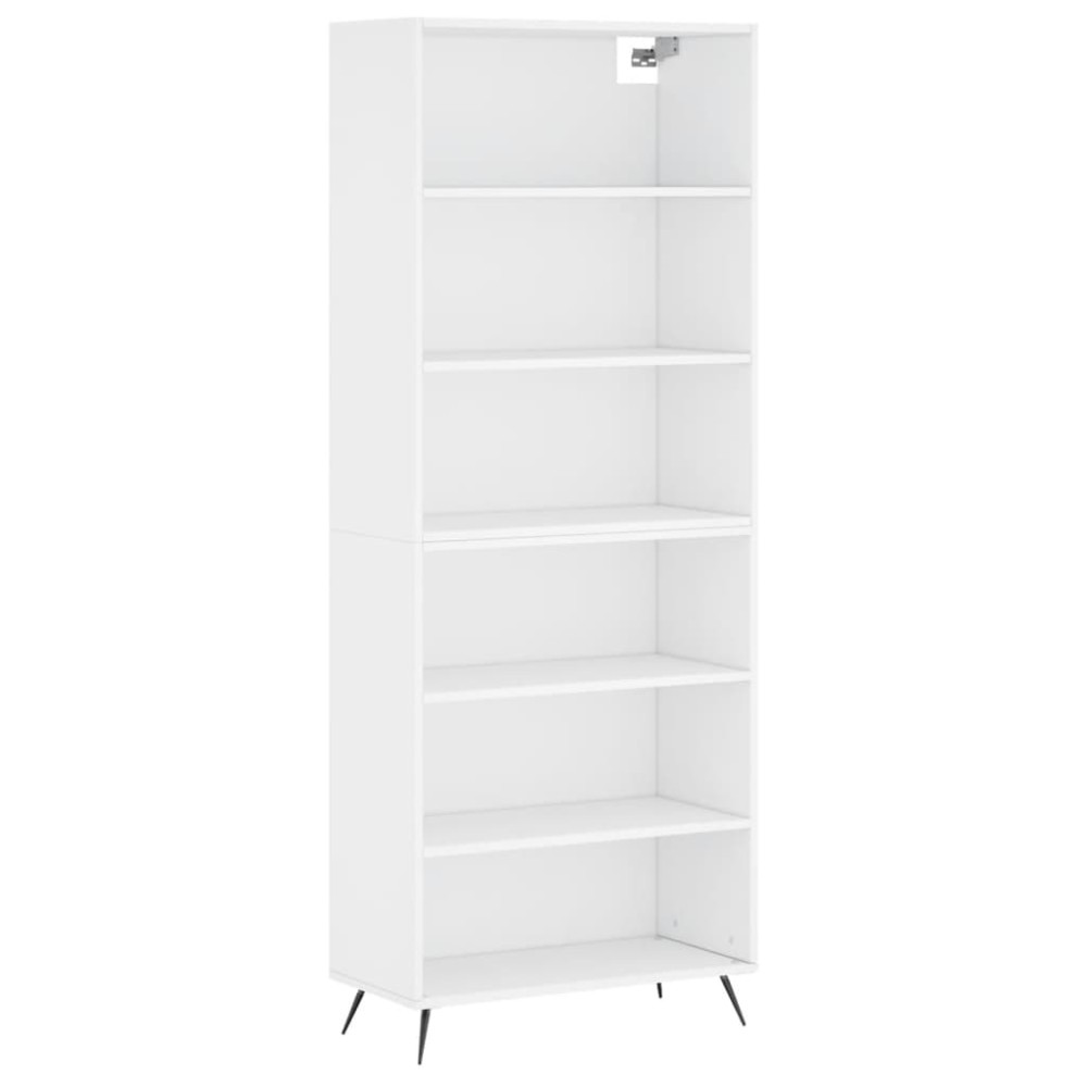 vidaXL Ντουλάπι Λευκό 69,5x32,5x180 εκ. Επεξεργασμένο Ξύλο