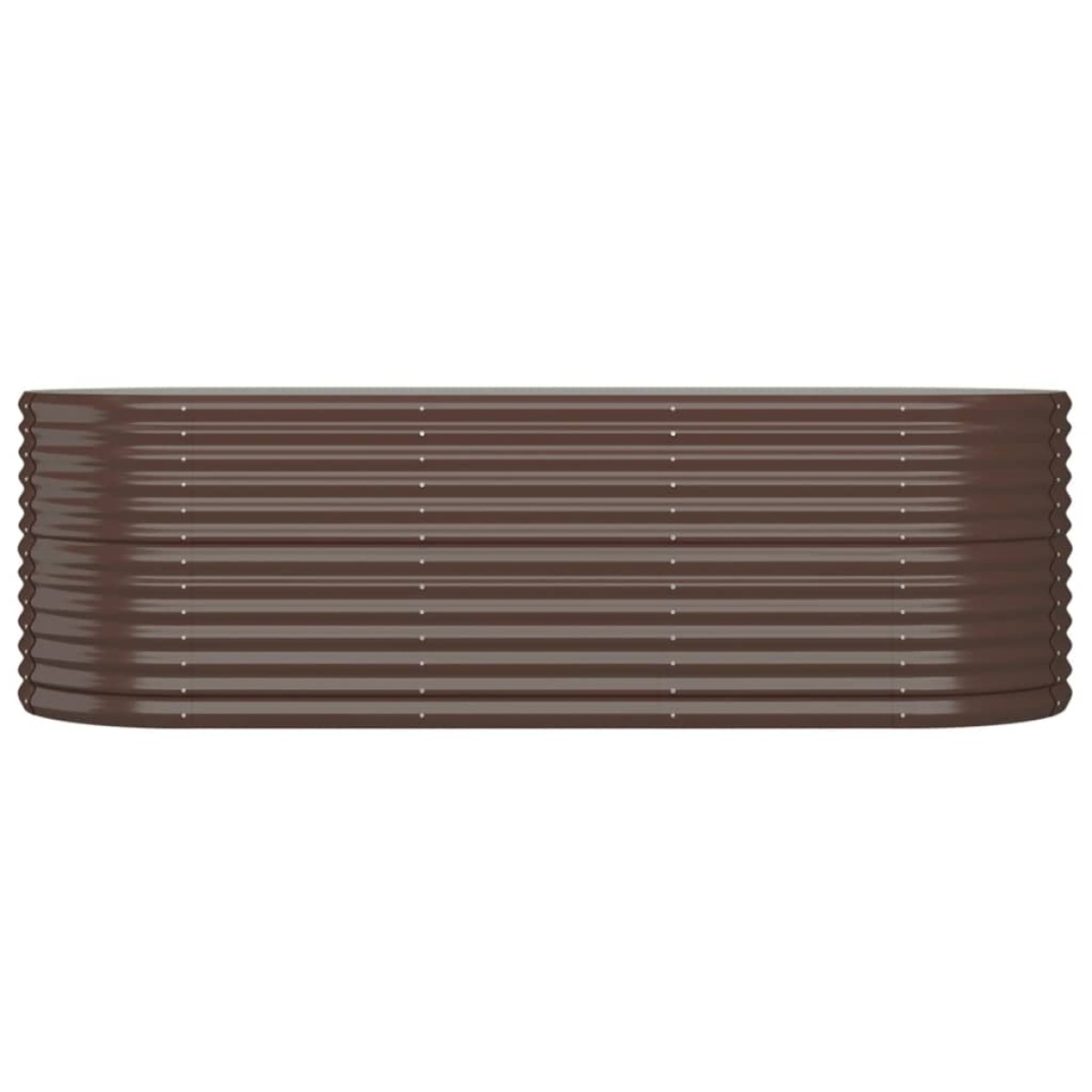 vidaXL Ζαρντινιέρα Καφέ 224x80x68 εκ. Ατσάλι με Ηλεκτρ. Βαφή Πούδρας