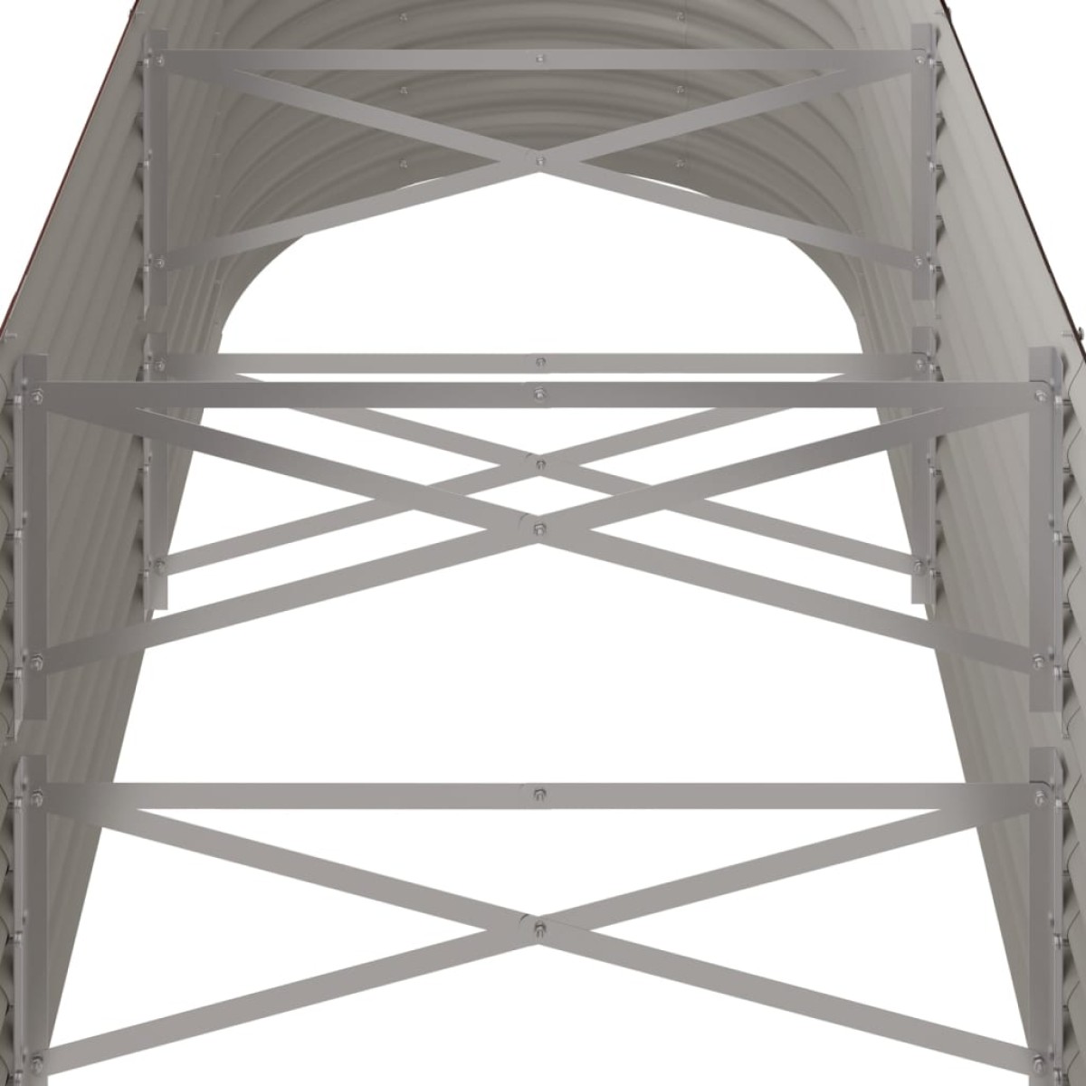 vidaXL Ζαρντινιέρα Καφέ 224x80x68 εκ. Ατσάλι με Ηλεκτρ. Βαφή Πούδρας