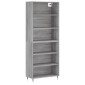 vidaXL Ντουλάπι Sonoma Γκρι 69,5x32,5x180 εκ. Επεξεργασμένο Ξύλο