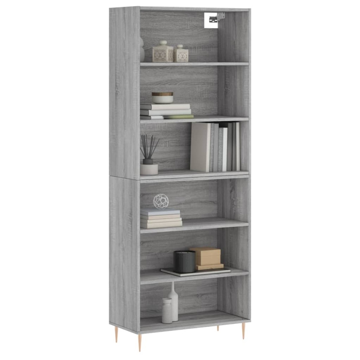 vidaXL Ντουλάπι Γκρι Σκυροδέματος 69,5x32,5x180 εκ. Επεξεργασμένο Ξύλο