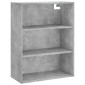 vidaXL Ντουλάπι Γκρι Σκυροδέματος 69,5x32,5x180 εκ. Επεξεργασμένο Ξύλο