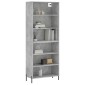 vidaXL Ντουλάπι Γκρι Σκυροδέματος 69,5x32,5x180 εκ. Επεξεργασμένο Ξύλο
